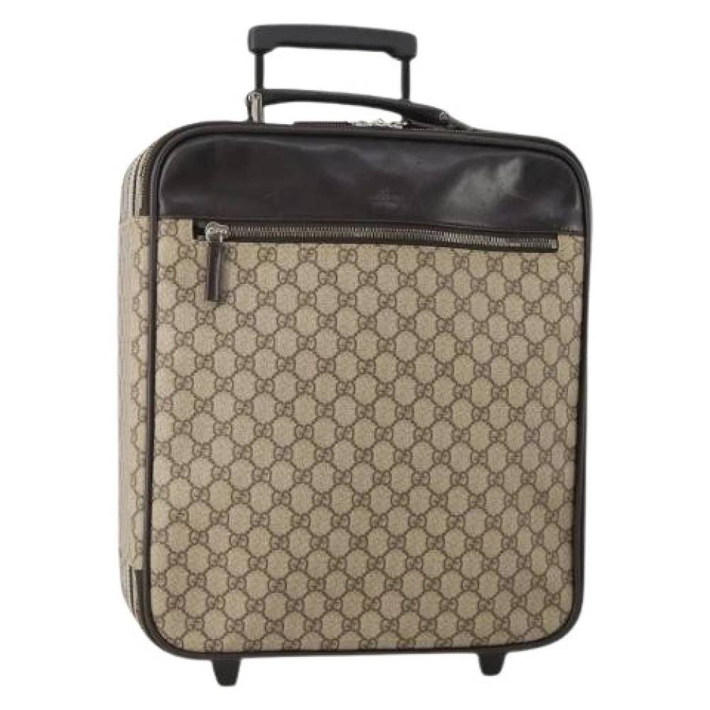 Gucci Vintage Pre-owned Vintage GG Canvas Suitcase - Vintage - unisex - Beige - ONE SIZE - Læder
