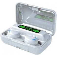 F9-5 trådlösa hörlurar digital display touchkontroll bluetooth 5.0 brusreducering tws in-ear hörsnäckor för smartphone ios android - Vit