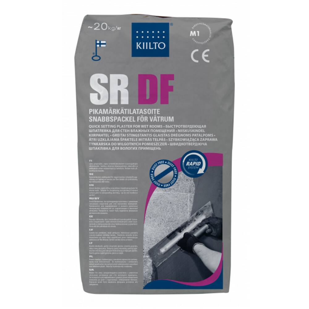 VÅTRUMSSPACKEL KIILTO SR DF 20 KG 2-10 MM
