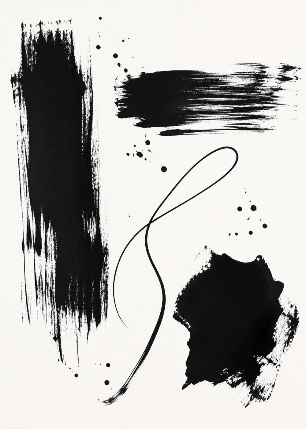 Black Marks Canvas - Canvas / 20x30 cm