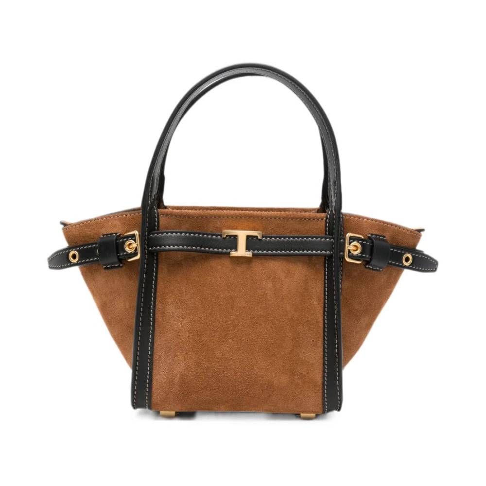 Tod's Tim Mini Skuldertaske - Tasker - Dame - Brun - ONE SIZE - Uld