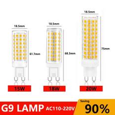 G9 led 5W 9W 12W 15W 20W AC110V 220V led-lampa Led-lampa SMD 2835 3014 LED g9-ljus Byt ut 30/40W halogenlampa 12W 220V Warm White