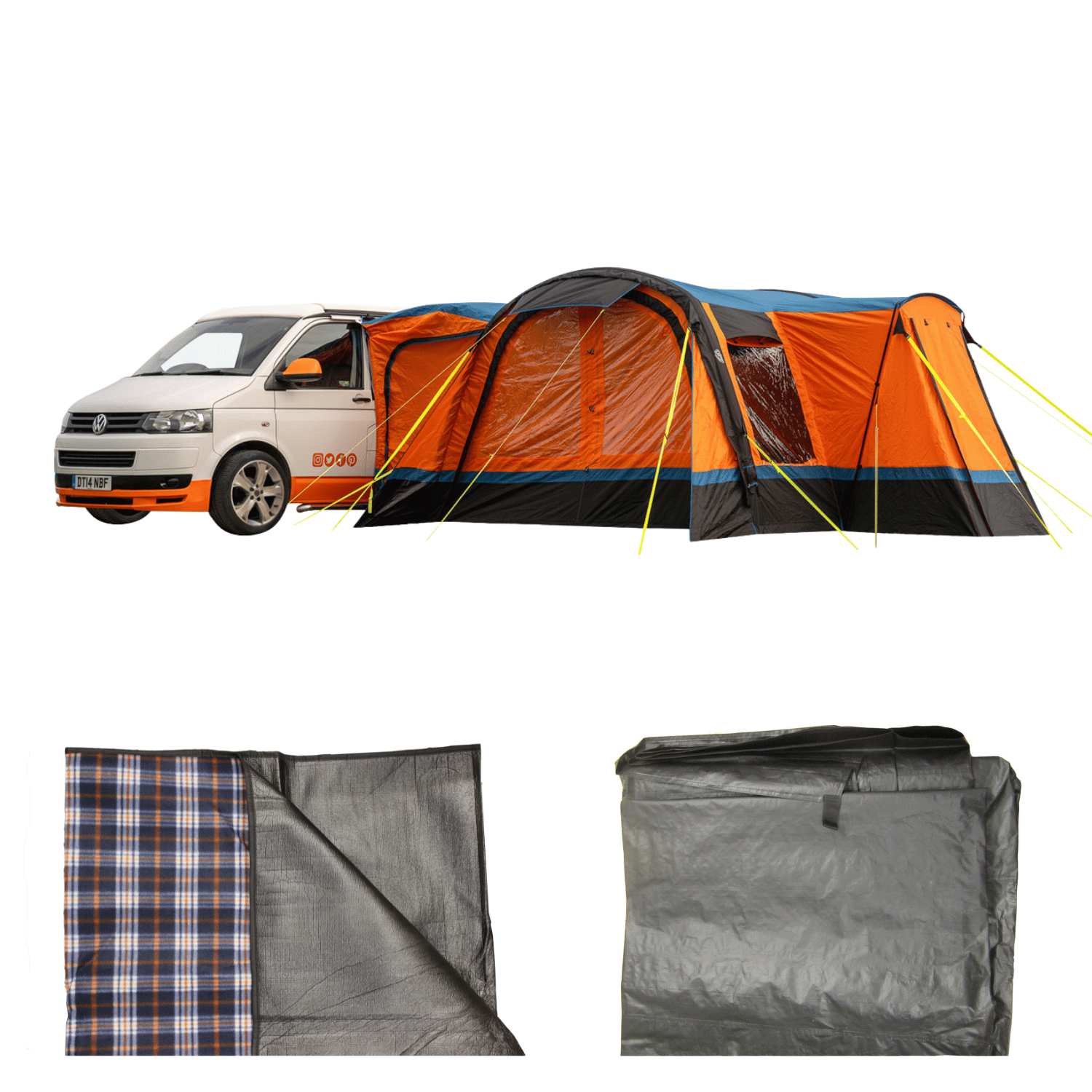Cocoon Breeze® v2 Campervan Awning - Orange