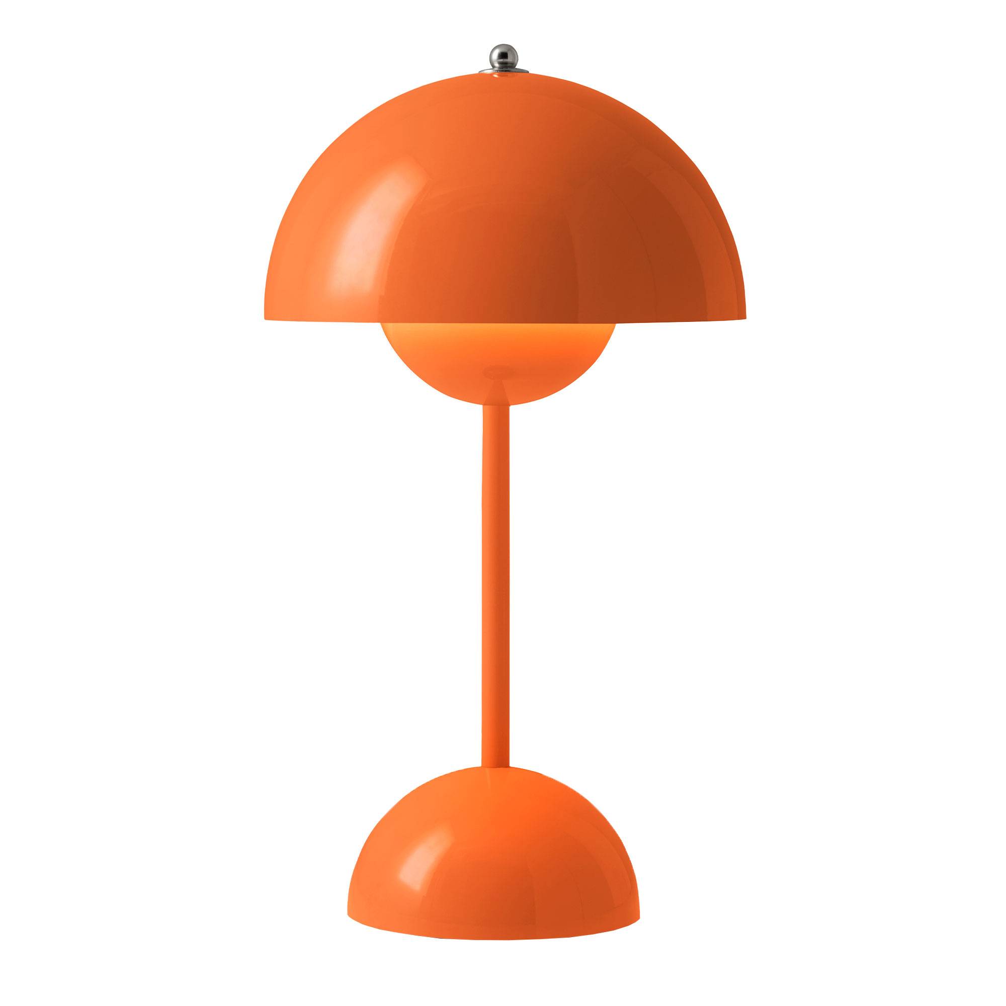 Flowerpot VP9 Bærbar Lampe af Verner Panton Zesty Orange.