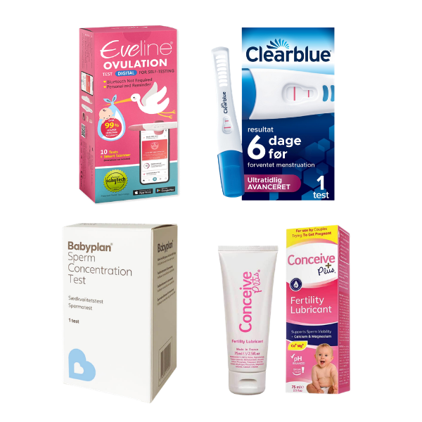 Eveline Smart Fertilitetssystem, Clearblue Ultratidlig Avanceret, Babyplan Sædkvalitetstest & Conceive Plus 75ml – Komplet Startpakke til Jeres Fe