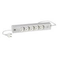 LK 5-Stikdåse uden jord, med 2xUSB, med afbryder og 1,5 mete