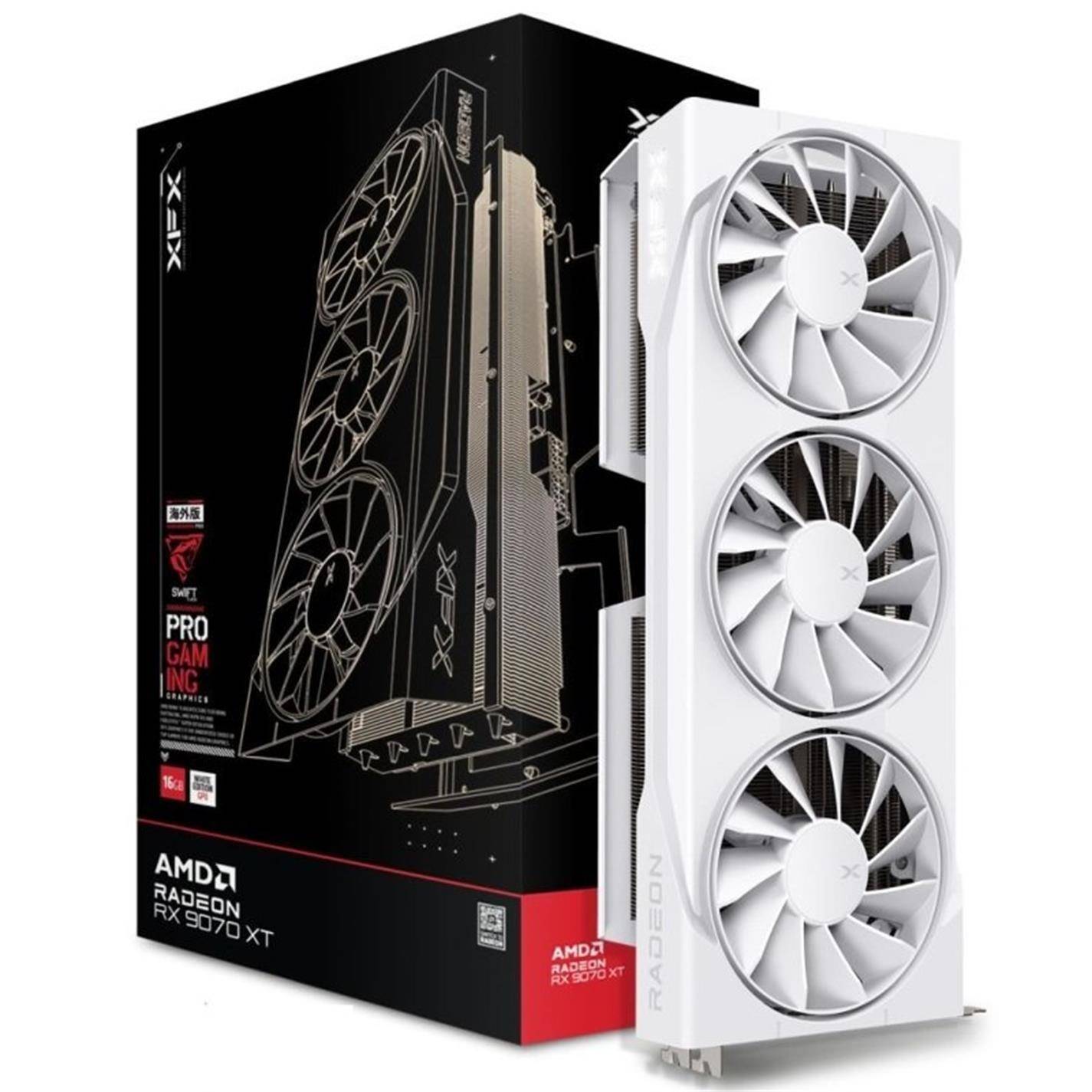 Xfx Amd Radeon Rx 9070 Xt Swift White Graphics Card For Gaming - 16Gb