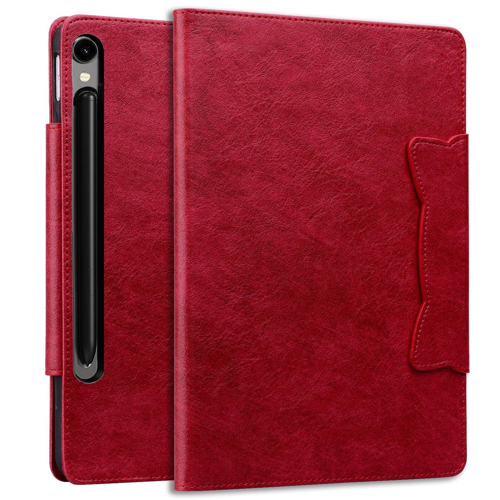 För Samsung Galaxy Tab S10 FE Plus 13,1 tum S7 FE S8 S9 FE Plus 12,4 tum A8 A9 Plus 11 Skyddande Plånbok Katter Surfplatta Fodral