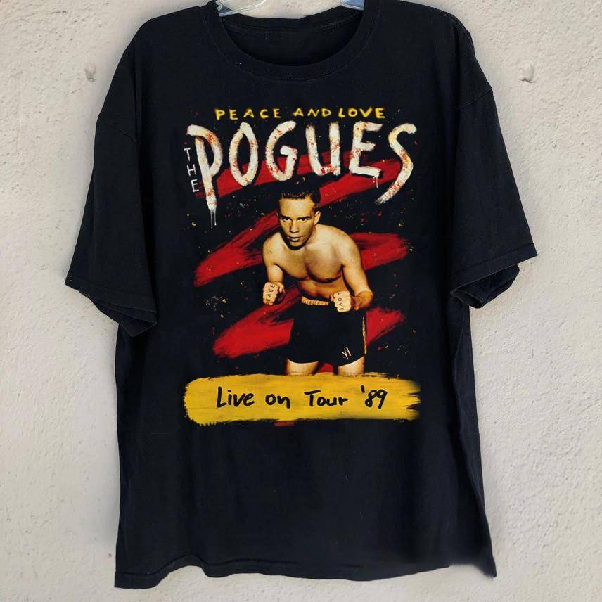 VTG The Pogues Band Fred och Kärlek T-shirt S-5XL Bomull Svart TR574 Unisex T-shirt cm white