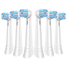 6er MERUYOO Ersatzbürsten Kompatibel mit Oral B iO 10/9/8/7/6/5/4/3 aufsteckzahnbürsten (weiß)
