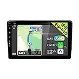 YUNTX [DAB-4G+64G] Android 12 2 Din bilstereo for FIAT Ducato/Peugeot Boxer/Citroen Jumper-[Inbyggd DAB+/CarPlay/Android Auto/DSP/GPS]-IPS 2.5D 9 Tum Pekskärm-MIC+kamera-Bluetooth 5.0/360 Camera