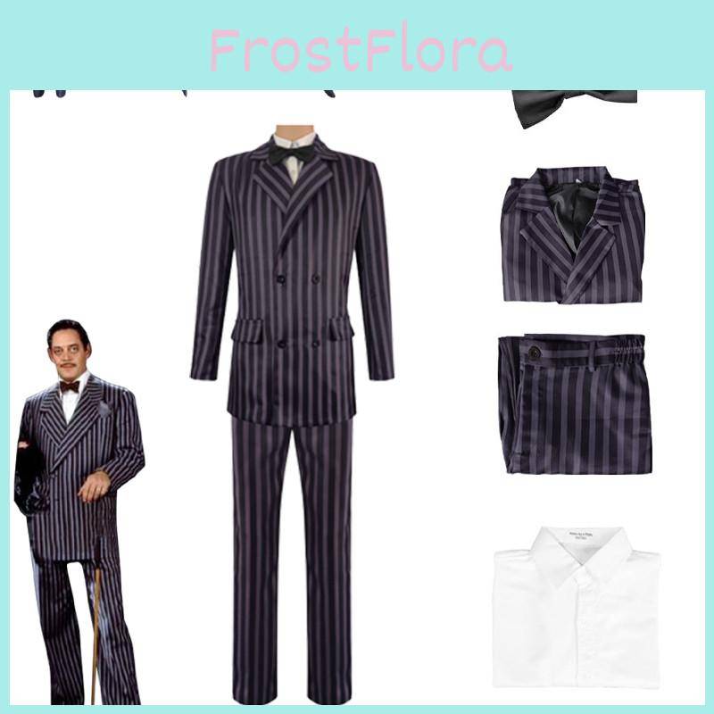 Familjen Addams Gomez Addams Cosplay Kostym Halloween-outfit Karnevalsdrakt cm