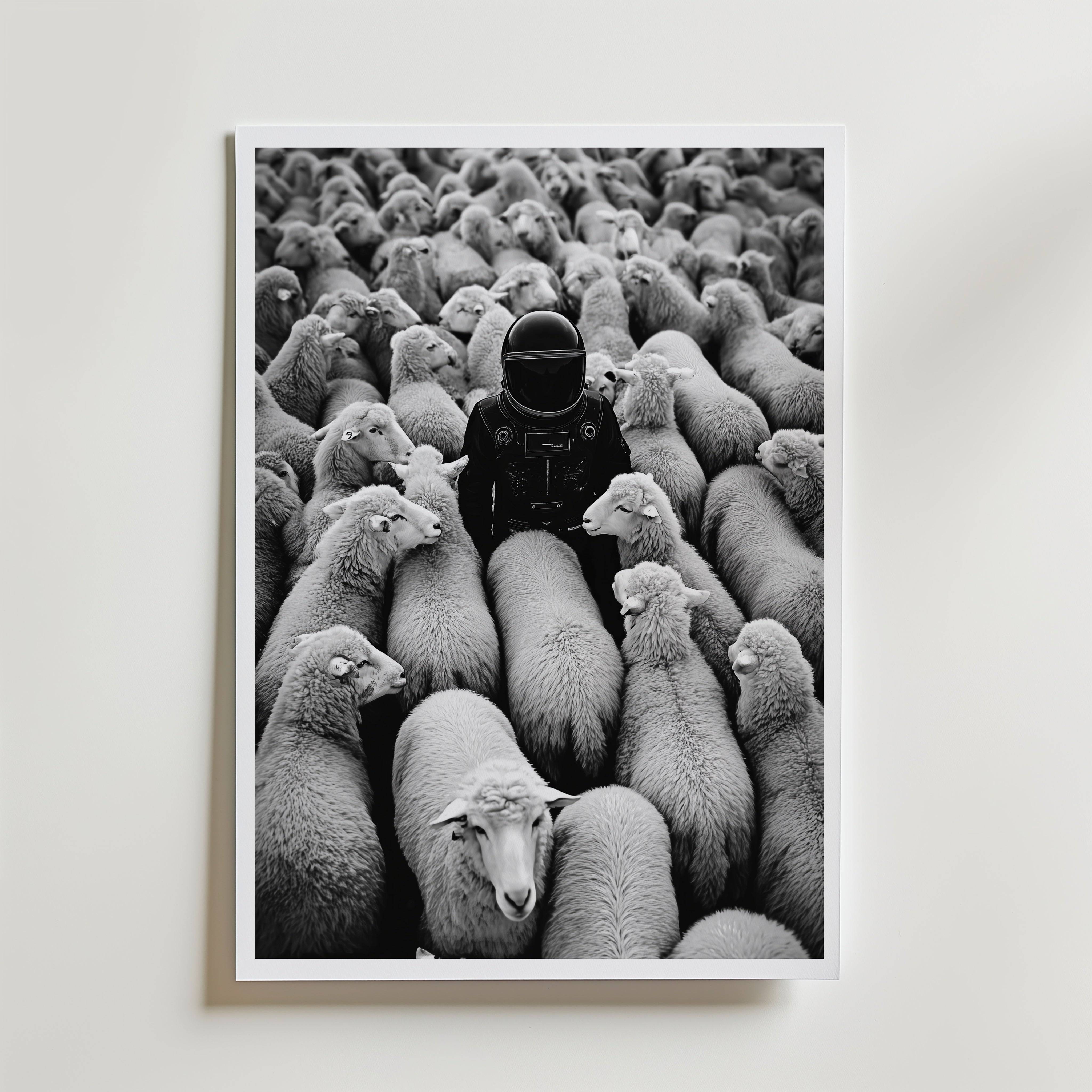 Alone in the Crowd Poster - Fine Art Poster 100x140 cm