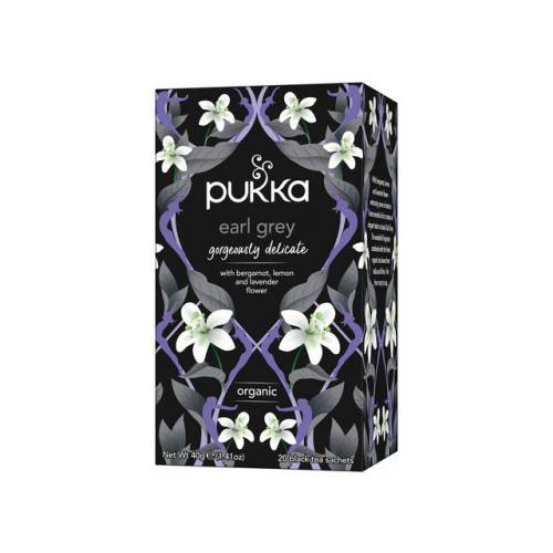 Te PUKKA Svart Gorgeous Earl Grey 20/fp