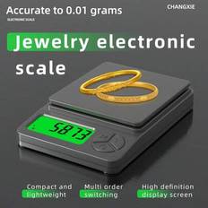 200/500g 0.01g Mini Digital Våg Hög Precision Elektronisk Fickvåg Smyckesvåg Kök Bärbar Elektronisk Minivåg För Resor - Svart (200 g/0,01 g,500 g/0,01 g)