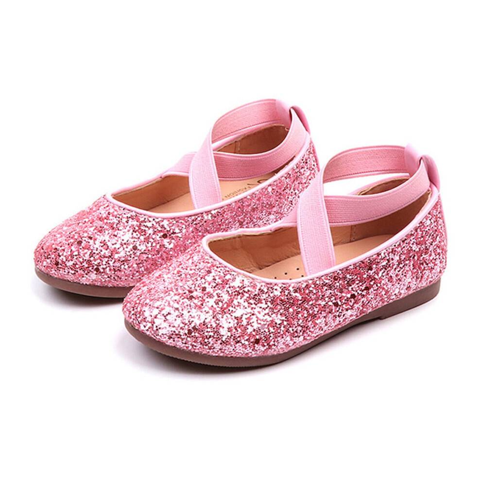 YOUSNH Børn Baby Småbørn Piger Pailletter Bling Prinsesse Sko Dansesko Børnesko Pink13