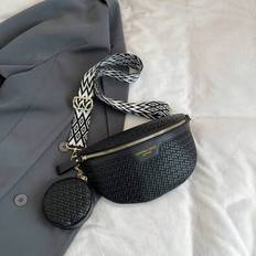 Fashionable Waist Bag/Chest Bag, Simple Style Student Bag, Back To School Bag - Black
