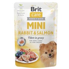 Brit Care Mini Rabbit & Salmon fillets in gravy 85g 24-pack