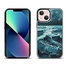 Xioolia Kort telefonfodral för iPhone 15 14 12 13 11 7 8 6s 6 Pro Max Plus mini XR X XS Max SE med Ocean-AD11 ställ flera kortplatser