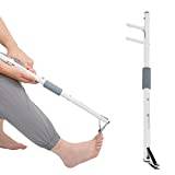 ILOKNZI Tånagelklippare med långt handtag 4 mm bred öppning klippare helt aluminium axel/inget behov av att böja över/lätt räckvidd tånaglar verktyg (M-72 cm-28 tum).
