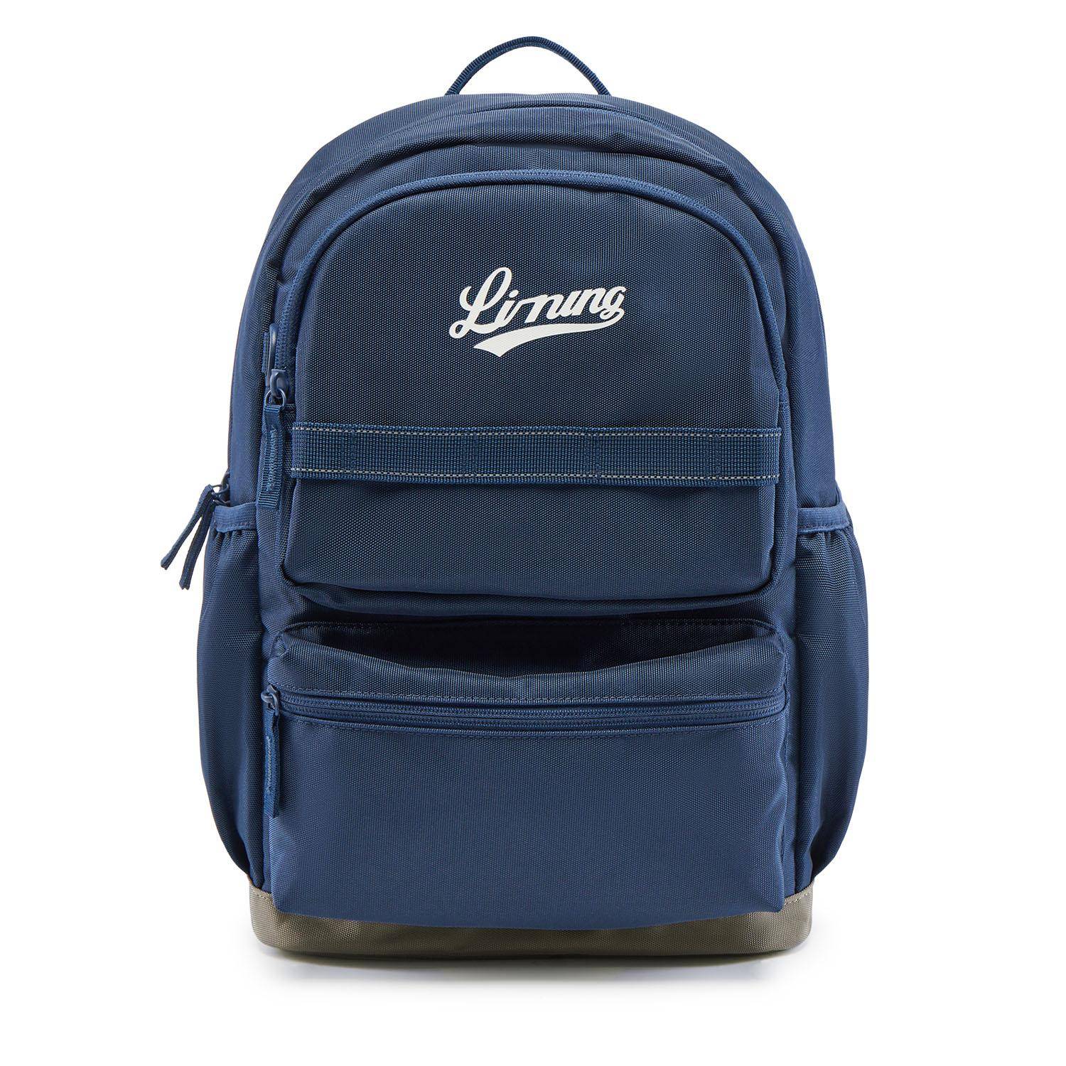 Li Ning Kids Casual Zipper Backpack Kids backpack Deep-Navy YBSU041-1 Dark Simple Blue