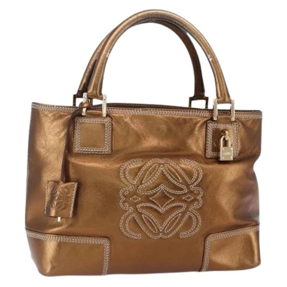 Loewe Pre-owned Pre-owned Vintage Anagram Tote - Vintage - Dame - Brun - ONE SIZE - Uld