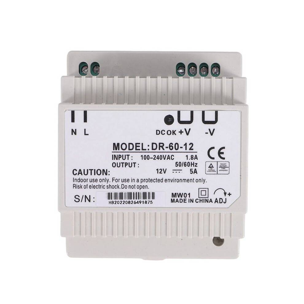 Din rail power supply 60w 12V ac converter dr-60-12 power supply 12v 60w good quality