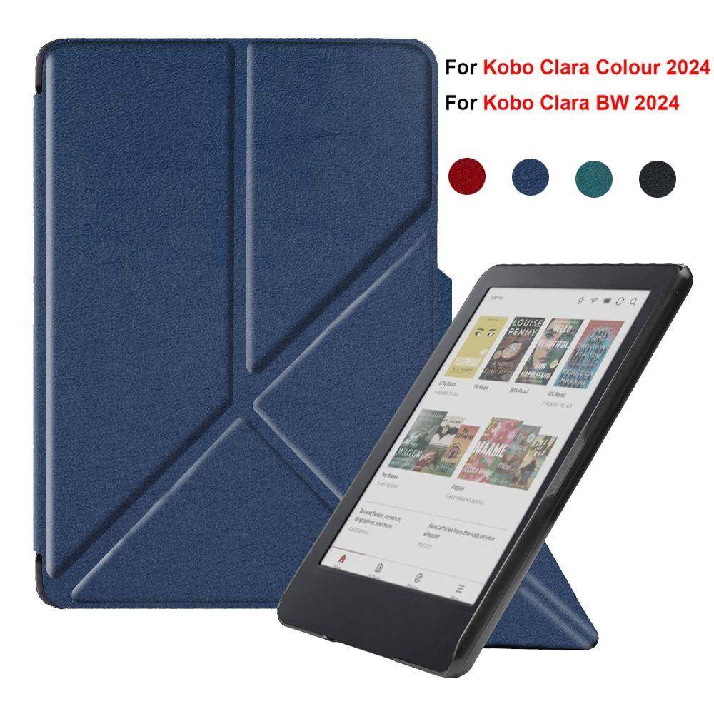 Multi-folding Stand e-Reader Case 6 inch Folio Funda for Rakuten Kobo Clara Colour BW 2024