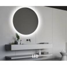 Nordic Bad Puk 1 rundt LED-spejl, Ø110 cm