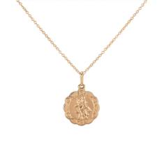 9ct Gold St Christopher and Chain SC060 CN824-18