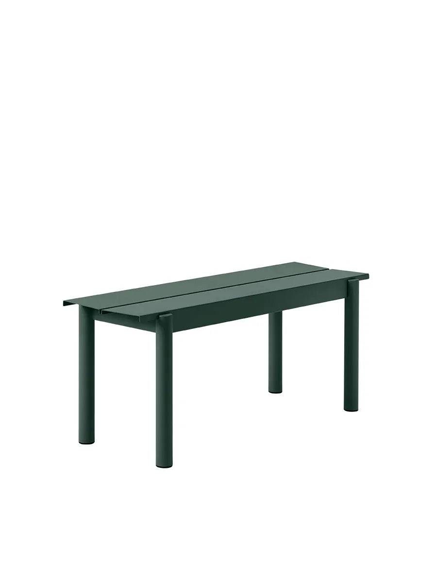 Linear Steel Bench, 110 cm fra Muuto Dark green - Jacobsen Plus