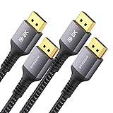 2Pack DisplayPort-kabel 1.4 240Hz Stouchi 3M/10FT DP1.4 Stöd 8K@60Hz 4K@60Hz/144Hz/120Hz 5K@60Hz/120hz 2K@165Hz/240Hz FreeSync G-40Hz-skärm Lex
