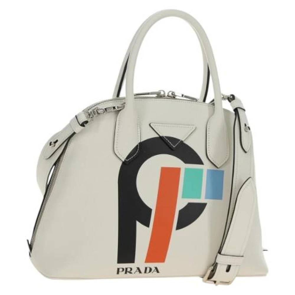 Prada Vintage Pre-owned Vintage Håndtaske - Vintage - Dame - Hvid - ONE SIZE - Uld