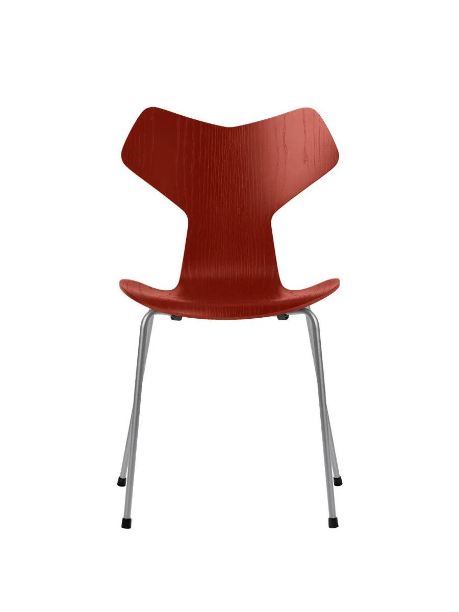 3130 Grand Prix stol i farvet ask af Arne Jacobsen Venetian Red / Silver Grey - Jacobsen Plus