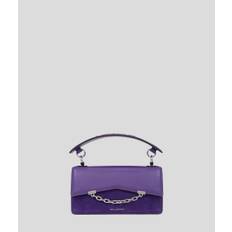 Karl Lagerfeld, K/seven Grainy Suede Crossbody Bag, Woman, Deep Purple, Size: One size