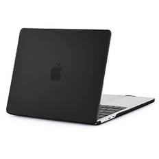 EooCoo Hülle Kompatibel mit MacBook Air 13.6 Zoll M4 M3 M2 2025 2024 2022 (A3240 A3113 A2681) mit Touch ID, Ultradünne Hartschale Schutzhülle Snap Case Cover für Mac 13 - Mattes Schwarz