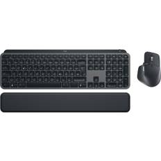 Logitech MX Keys S Combo tastatur Mus inkluderet Kontor RF trådløs + Bluetooth QWERTZ Tysk Grafit