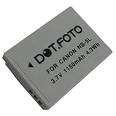 Dot.Foto NB-5L Premium 3.7v / 1150mAh Kompatibelt Batteri för Canon PowerShot S100, S110, SX200 IS, SX210 IS, SX220 HS, SX230 HS/IXUS 90 800 850 860 870 IS, 900 Ti, 950 960 970 980 990 IS