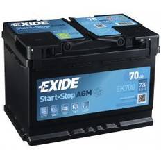 Bilbatteri BARCODE 3661024035712 Exide EK700 AGM-Batteri 12V 70Ah (EK720)