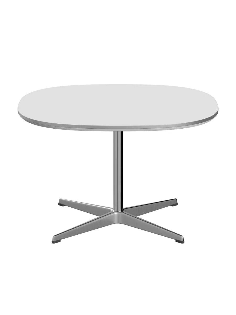 Piet Hein A202 Sofabord, 75 x 75 cm fra Fritz Hansen Hvid laminat m. alukant - Jacobsen Plus