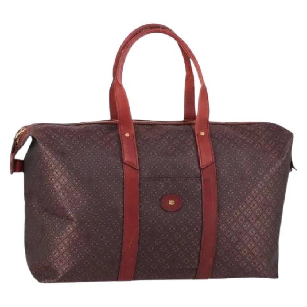 Balenciaga Vintage Pre-owned Canvas Weekend Bag - Vintage - Dame - Rød - ONE SIZE - Uld