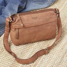 Corium - Crossbody taske washed cognac - Leather by Corium