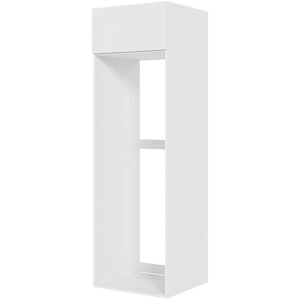 Multi-Living Køkken indbygningsskab i Hvid Front til køl H: 195,2 cm D: 60,0 cm med toplåge i bredde: 60 cm.