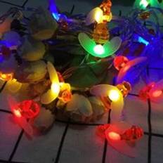 6m 40 led biformade led julgirlanger strängljus batteriblixt älvljus för fest trädgård bröllop år dekoration - Flerfärgad / 3m 20 led batteri