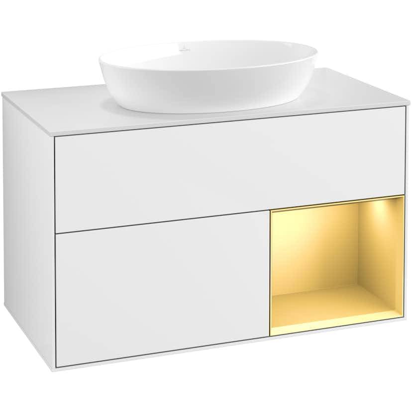 Tvättställsskåp Villeroy & Boch Finion med 2 Lådor Hylla och Bänkskiva för Fristående Tvättställ från Artis & Collaro