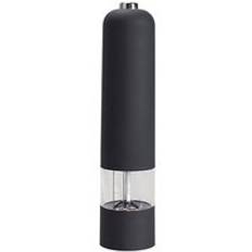 Automatisk elektrisk peppar kvarn ledde lätt salt peppar slipning flaska keramiska kök kryddor slipverktyg saltverk - Svart 22.5 x 5.2cm