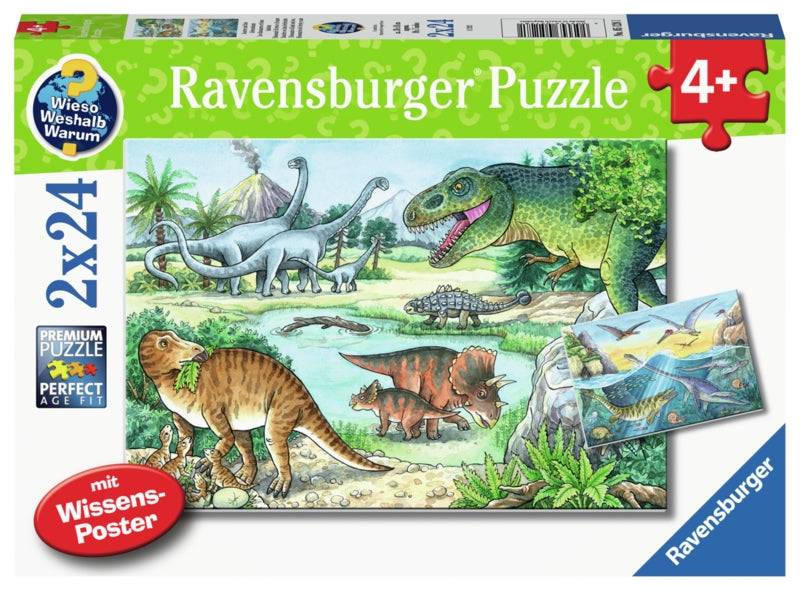 Ravensburger pussel - Dinosaurs Of Land And Sea 2x24 bitar Default Title