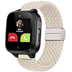 OUTPUTBT Magnetiska armband 16 mm för XPLORA Kidzi/Xplora X5 Play/XGO 2/XGO 3 armband barn nylon bomull fläta för flickor pojkar