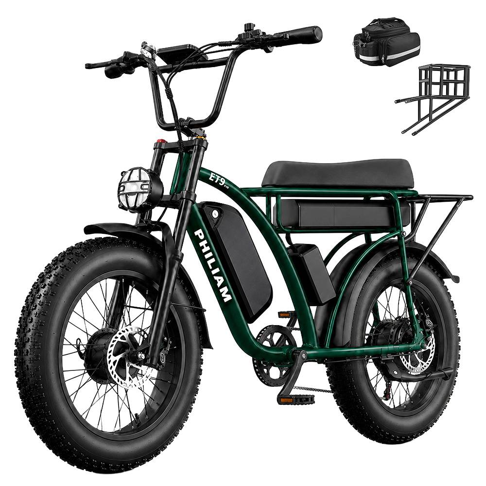 PHILIAM ET9 Dual Motor Electric Bike 1000W*2 52V 25Ah*2
