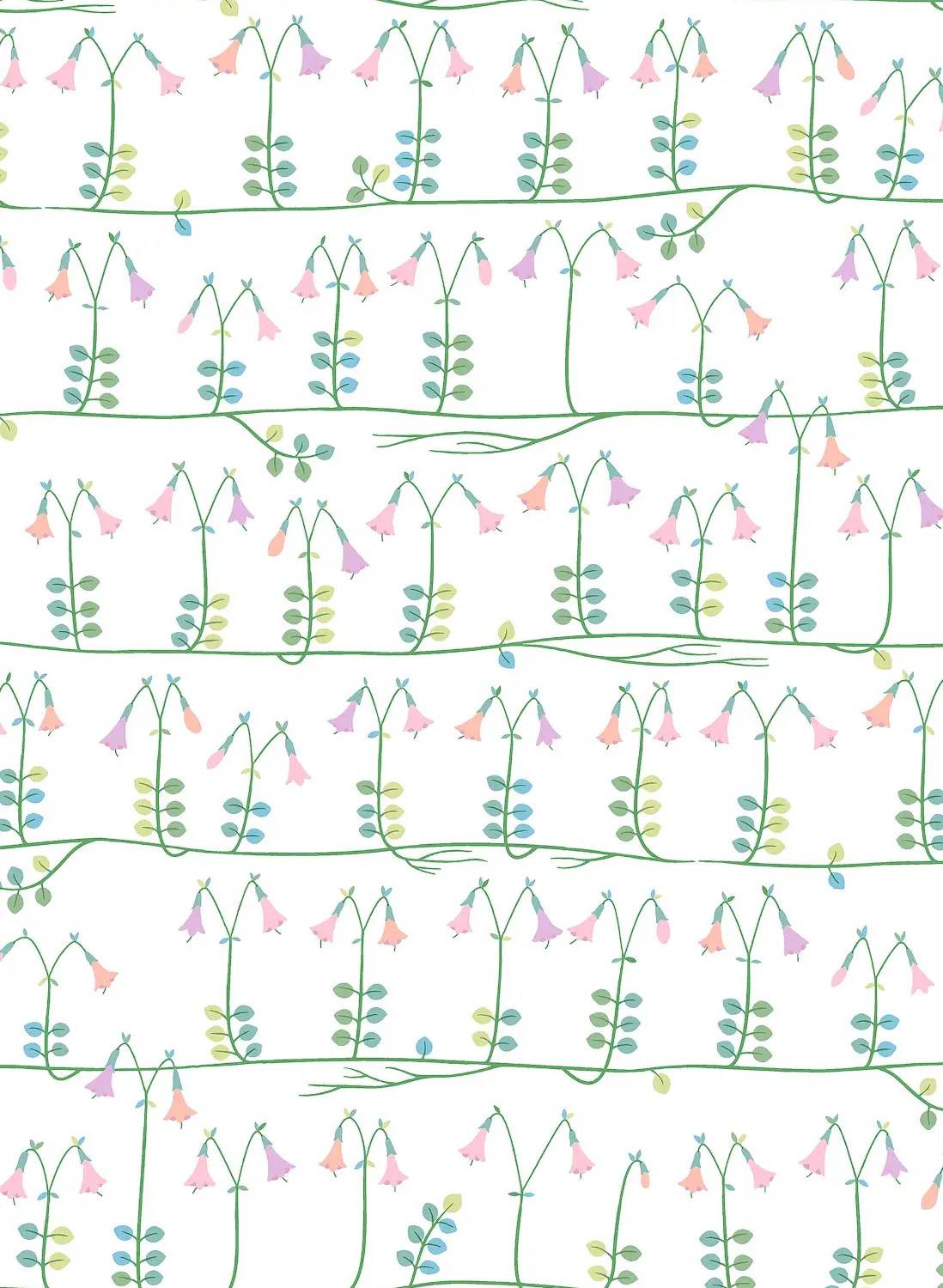 Boråstapeter Wallpaper Stig Lindberg Linnea - 1373 - green/light green